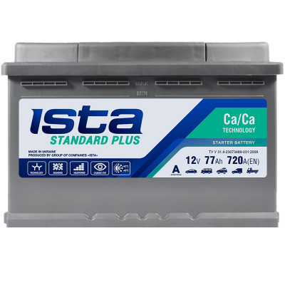 Автомобильный аккумулятор Ista 77Ah 720A Standard R+ - 1
