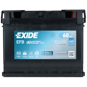 Автомобильный аккумулятор Exide 60Ah 640A Start-Stop EFB EL600 R+