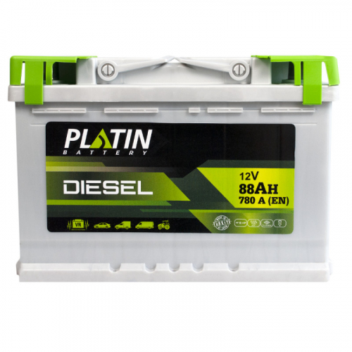 Автомобільний акумулятор Platin Silver Diesel 88Ah 780A R+ - 1