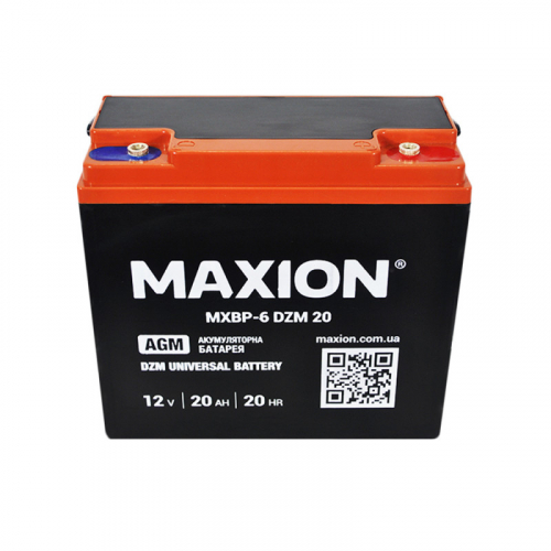 Тяговый аккумулятор Maxion 12V 20Ah 6-DZM-20 - 3