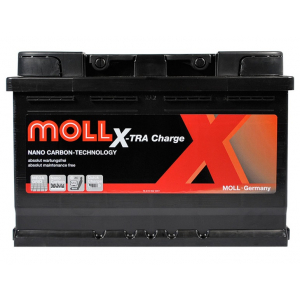 Автомобильный аккумулятор Moll 75Ah 720A X-tra Charge R+