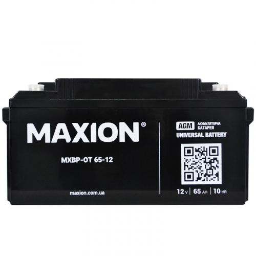 AGM акумулятор Maxion 12V 65Ah OT 65-12 - 1