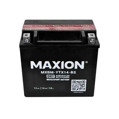 Мото акумулятор Maxion 12Ah YTX14-BS - 3