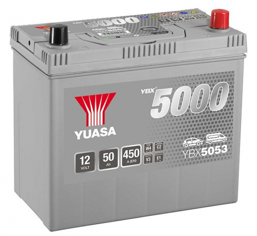 Автомобільний акумулятор Yuasa 50Ah 450A YBX5053 R+ - 1