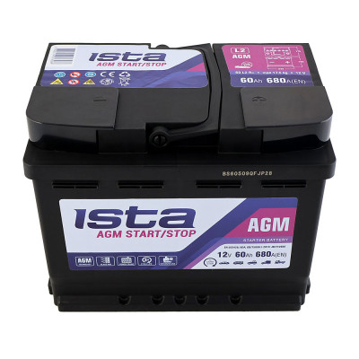 Автомобільний акумулятор Ista 60Ah 680A AGM R+ - 3