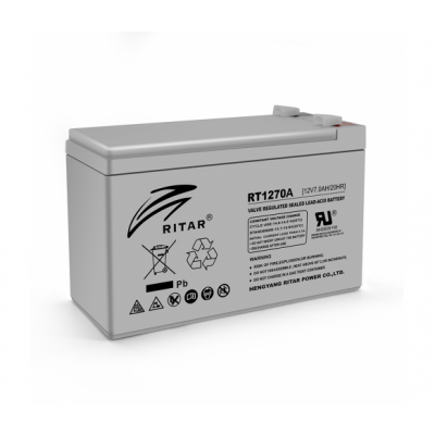 AGM аккумулятор Ritar 12V 7Ah RT1270A - 1