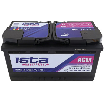 Автомобильный аккумулятор Ista 95Ah 850A AGM R+ - 2