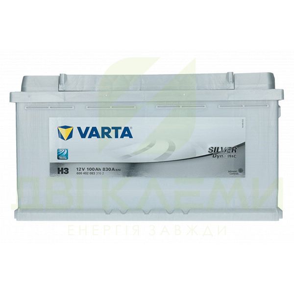 Автомобильный аккумулятор Varta 100Ah 830A Silver Dynamic H3 R+