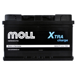 Автомобільний акумулятор Moll 74Ah 700A X-tra Charge R+