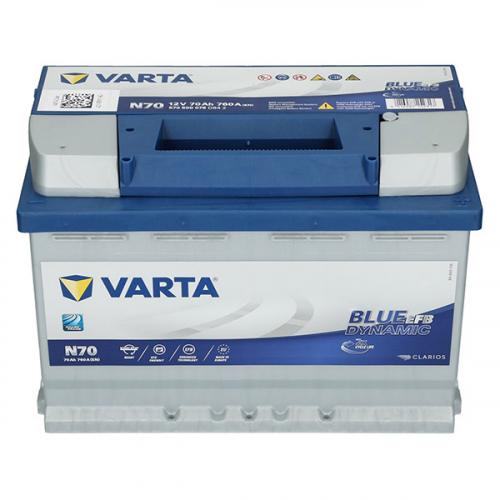 Автомобільний акумулятор Varta 70Ah 760A Blue Dynamic EFB N70 R+ - 2