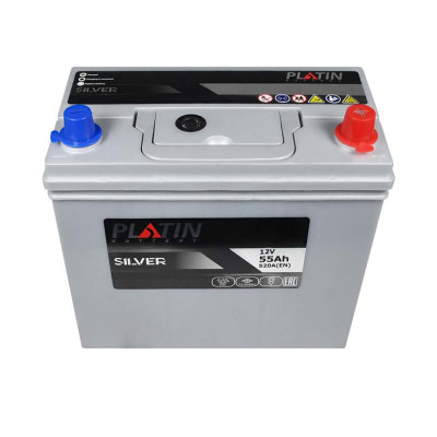 Автомобільний акумулятор Platin Silver Asia 55Ah 520A R+ - 2