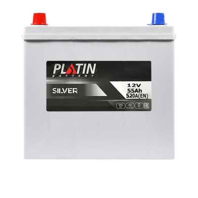 Автомобільний акумулятор Platin Silver Asia 55Ah 520A L+ - 1