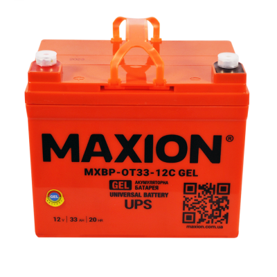 Гелевый аккумулятор Maxion 12V 33Ah OT 33-12C GEL - 3