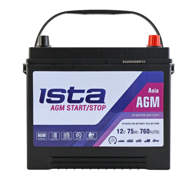 Автомобильный аккумулятор Ista 75Ah 760A Asia AGM R+ - 1