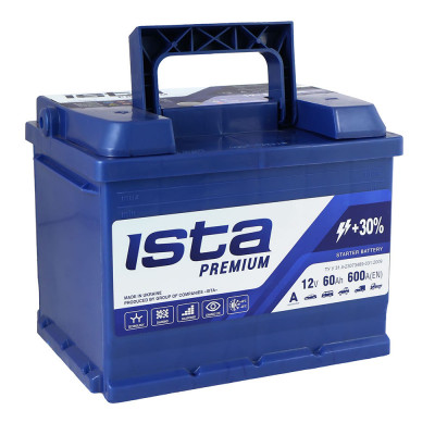 Автомобільний акумулятор Ista 60Ah 600A Premium L+ - 2