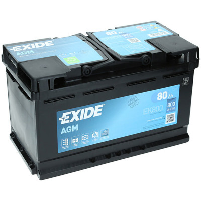 Автомобільний акумулятор Exide 80Ah 800A Start-Stop AGM EK800 R+ - 2