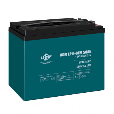 Тяговий акумулятор LogicPower 12V 50Ah LP 6-DZM-50 - 1
