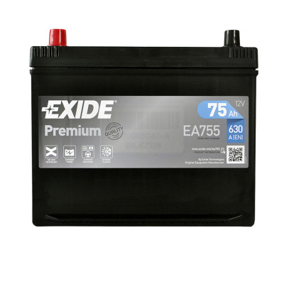 Автомобильный аккумулятор Exide 75Ah 630A Premium EA755 L+ - 4