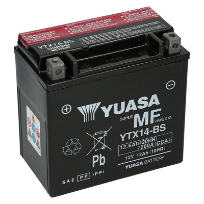 Мото акумулятор Yuasa 12,6Ah YTX14-BS - 1