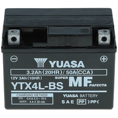 Мото акумулятор Yuasa 3Ah YTX4L-BS - 2