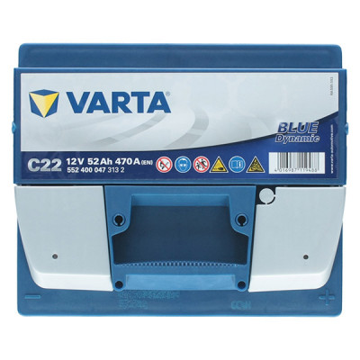 Автомобільний акумулятор Varta 52Ah 470A Blue Dynamic C22 R+ - 4