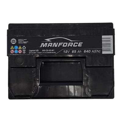 Автомобільний акумулятор Manforce 65Ah 640A R+ - 3