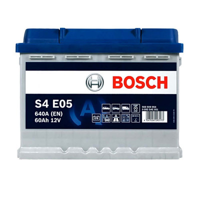 Автомобильный аккумулятор Bosch 60Ah 640A S4 E05 EFB R+ - 1 Автомобильный аккумулятор Bosch 60Ah 640A S4 E05 EFB R+ - 1