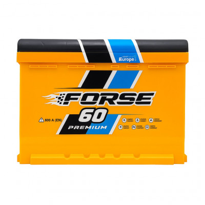 Автомобильный аккумулятор Forse Premium 60Ah 600A R+ - 1