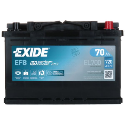 Автомобильный аккумулятор Exide 70Ah 760A Start-Stop EFB EL700 R+ - 5