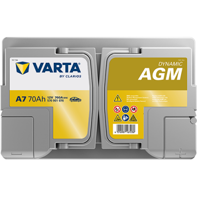 Автомобільний акумулятор Varta 70Ah 760A Silver Dynamic AGM E39 (A7) R+ - 3