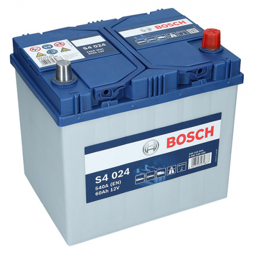 Автомобильный аккумулятор Bosch 60Ah 540A S4 024 R+ - 1