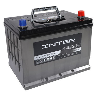 Автомобільний акумулятор Inter 70Ah 620A Premium Asia R+ - 2