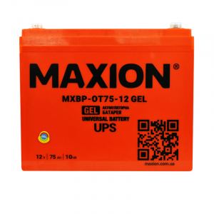 Гелевый аккумулятор Maxion 12V 75Ah OT 75-12 GEL