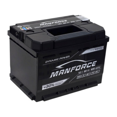 Автомобільний акумулятор Manforce 60Ah 600A L+ - 2