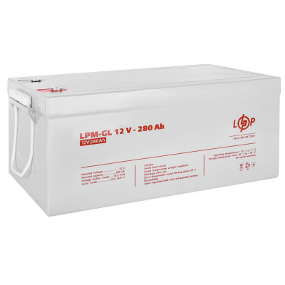 Гелевый аккумулятор LogicPower 12V 280Ah LPM-GL 12-280 - 1