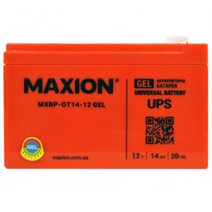 Гелевий акумулятор Maxion 12V 14Ah OT 14-12 GEL