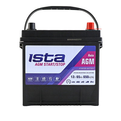 Автомобільний акумулятор Ista 65Ah 650A Asia AGM R+ - 1