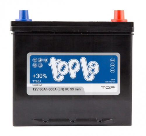 Автомобильный аккумулятор Topla 60Ah 600A TOP Japan R+ - 2