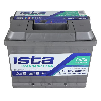 Автомобильный аккумулятор Ista 60Ah 580A Standard L+ - 3