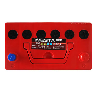 Автомобільний акумулятор Westa 50Ah 390A Asia RED R+ - 2