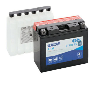 Мото аккумулятор Exide 10Ah ET12B-BS - 1