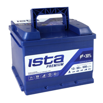 Автомобільний акумулятор Ista 60Ah 600A Premium R+ - 2
