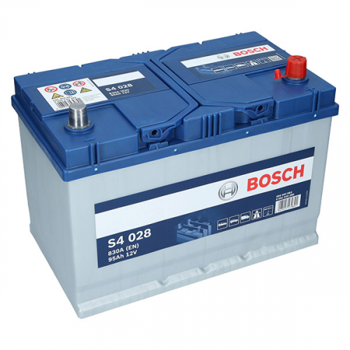 Автомобільний акумулятор Bosch 95Ah 830A S4 028 R+ - 1