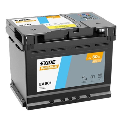Автомобильный аккумулятор Exide 60Ah 600A Premium EA601 L+ - 1 Автомобильный аккумулятор Exide 60Ah 600A Premium EA601 L+ - 1