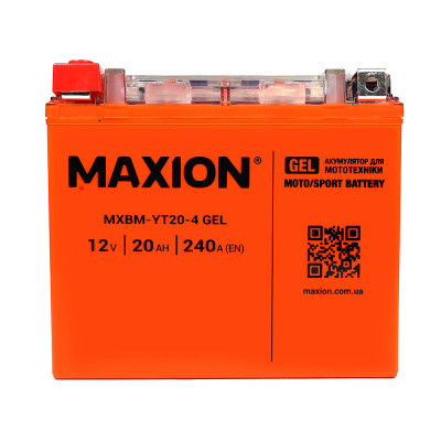 Мото акумулятор Maxion 20Ah YT20-4 GEL - 1