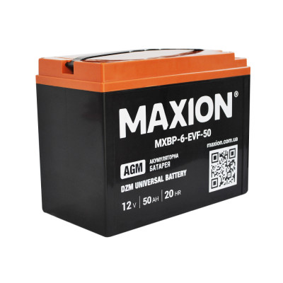 Тяговый аккумулятор Maxion 12V 50Ah 6-EVF-50 - 3