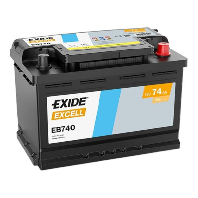Автомобільний акумулятор Exide 74Ah 680A Excell EB740 R+ - 1