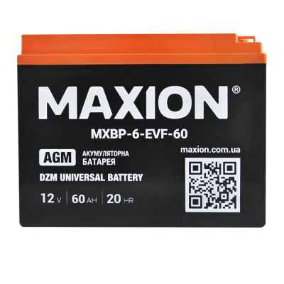 Тяговий акумулятор Maxion 12V 60Ah 6-EVF-60 - 1