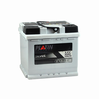 Автомобільний акумулятор Platin Silver 55Ah 520A R+ - 1