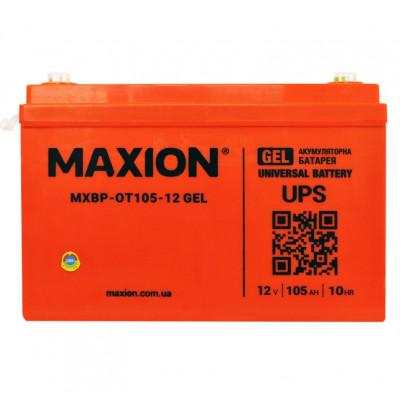 Гелевый аккумулятор Maxion 12V 105Ah OT 105-12 GEL - 1